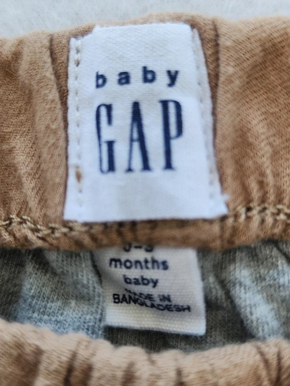 Baby Gap 0-3M 3-Piece Outfit Organic Cotton Bodysuits Tan Pants
